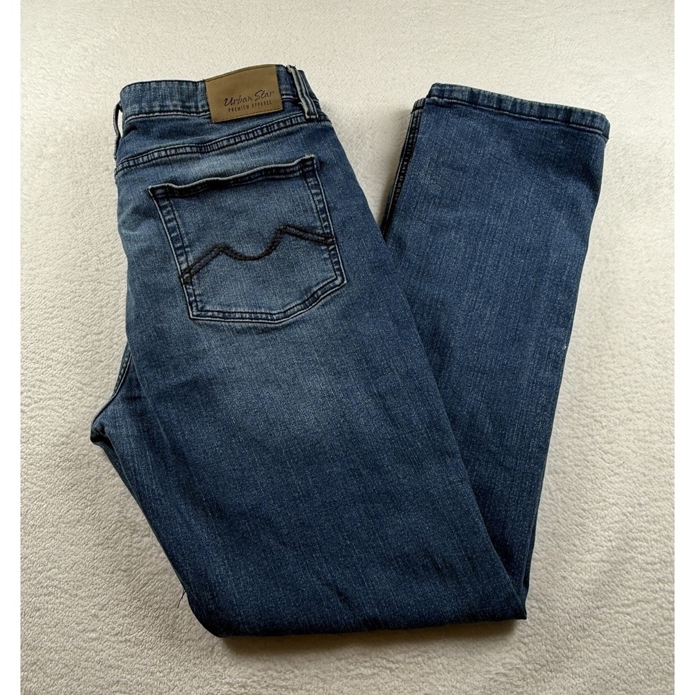 Urban Star Men's Jeans Size 36x34 (tag 38 X‎ 34) Straight Stretch Denim